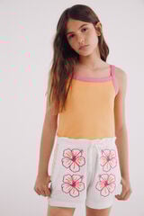 Springfield Top tirantes tejido niña naranja