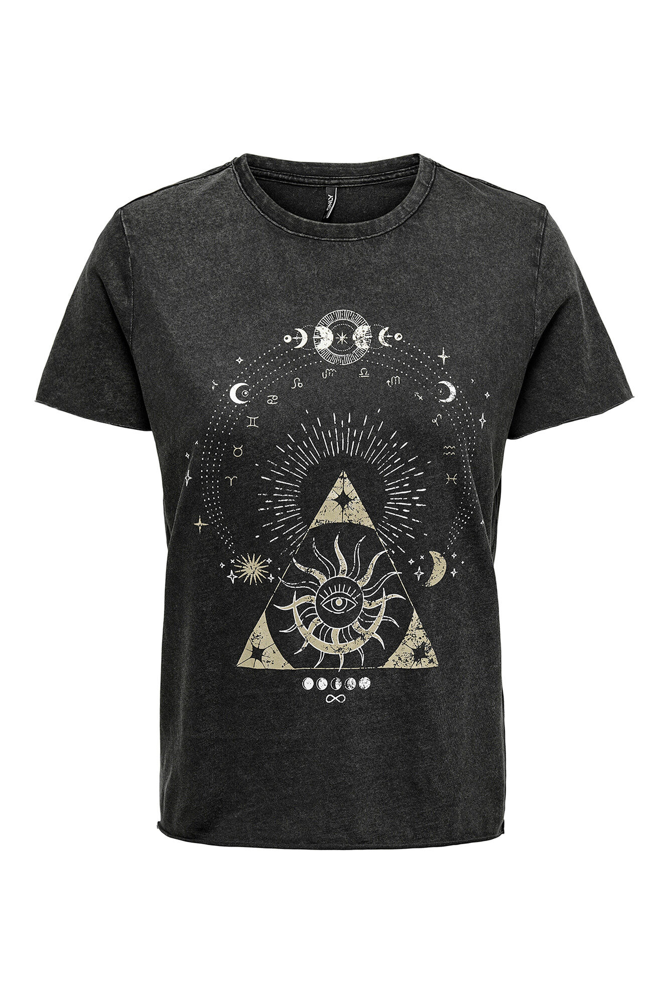 Only Playera estampada de manga corta gris