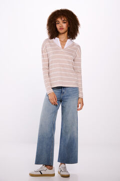 Springfield Playera combinada tacto suave café