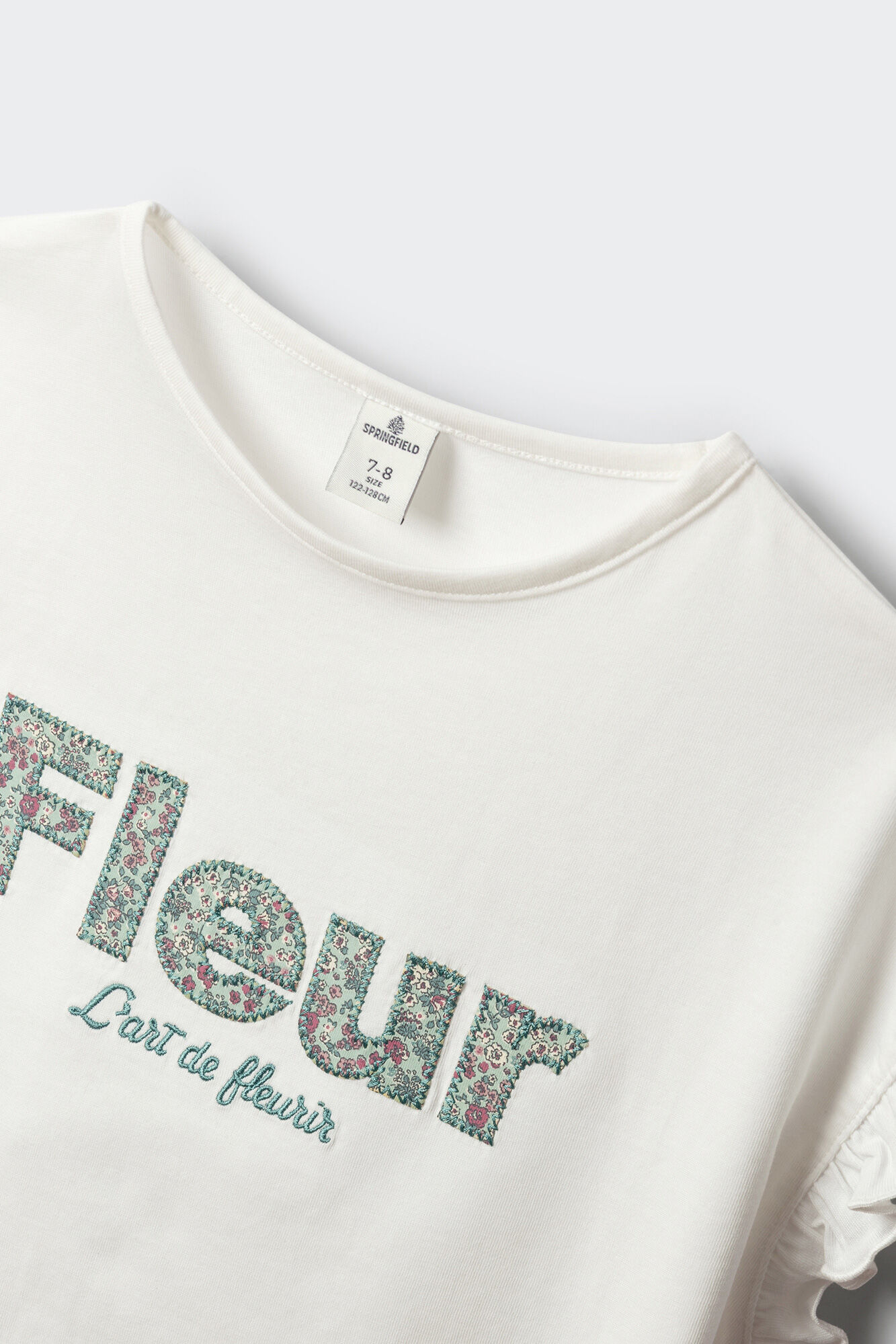 Springfield Kids Playera de manga corta bloom para ni&ntilde;a marfil
