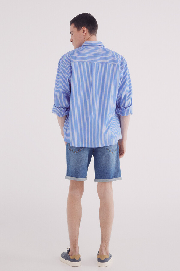 Springfield Bermuda vaquera básica lavado medio azul