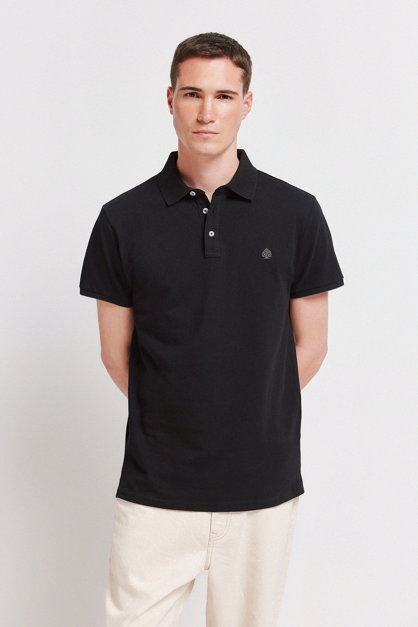 Springfield Polo piqu&eacute; de pu&ntilde;o de contraste slim fit