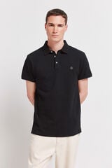 Springfield Polo piqu&eacute; de pu&ntilde;o de contraste slim fit negro