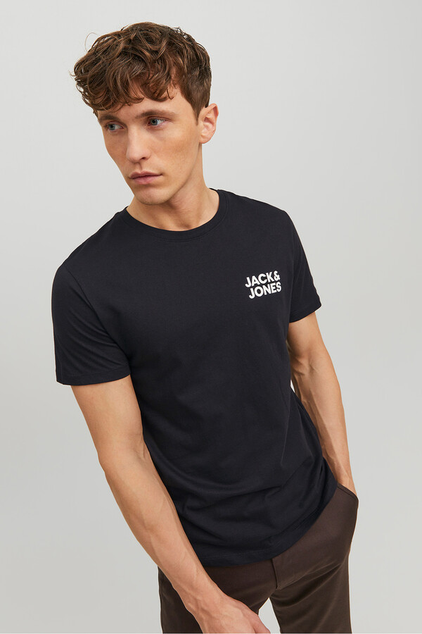 Jack & Jones Playera estándar fit negro
