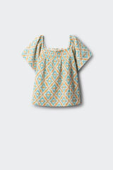 Springfield Kids Blusa ikat para ni&ntilde;a marfil