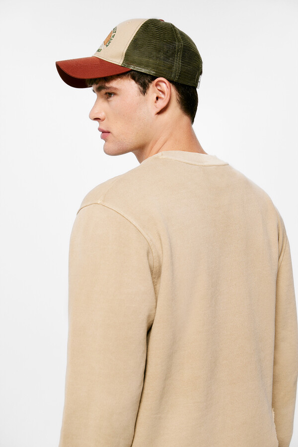 Springfield Sudadera lavada beige