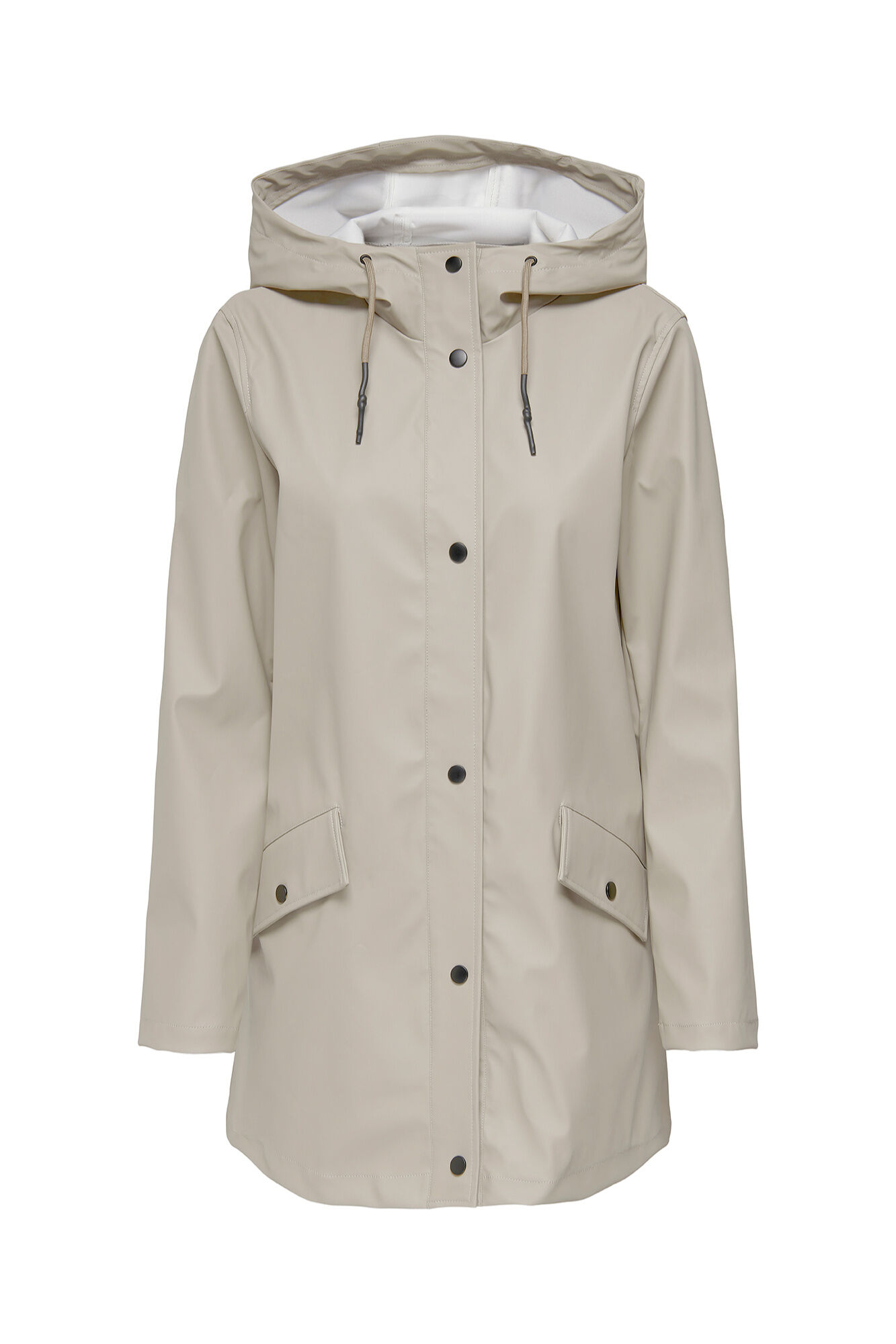 Only Impermeable con capucha gris
