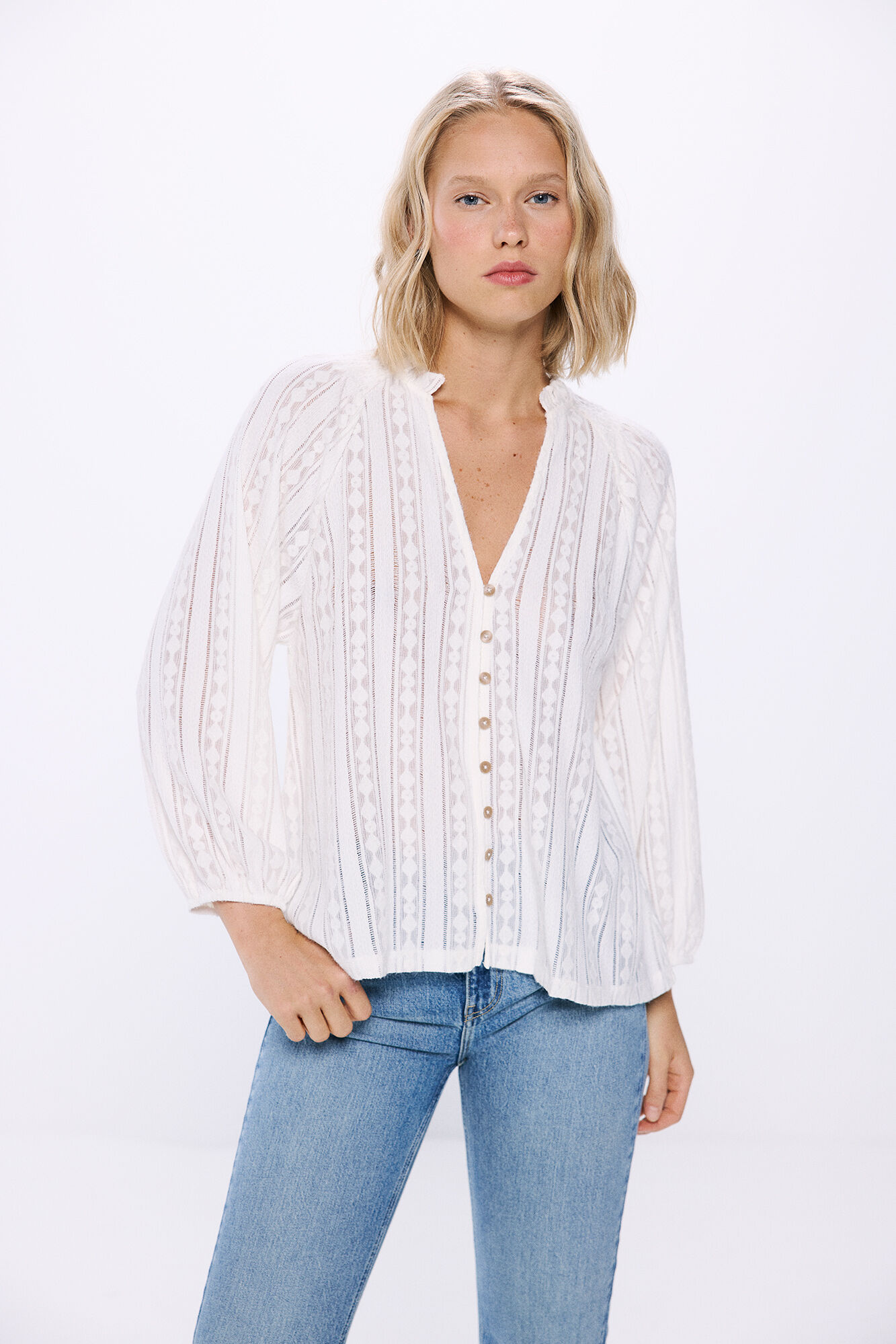 Springfield Blusa estructura cenefas