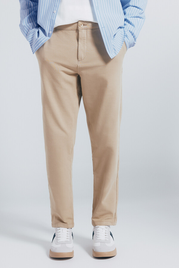 Springfield Pantalón chino comfort slim fit beige
