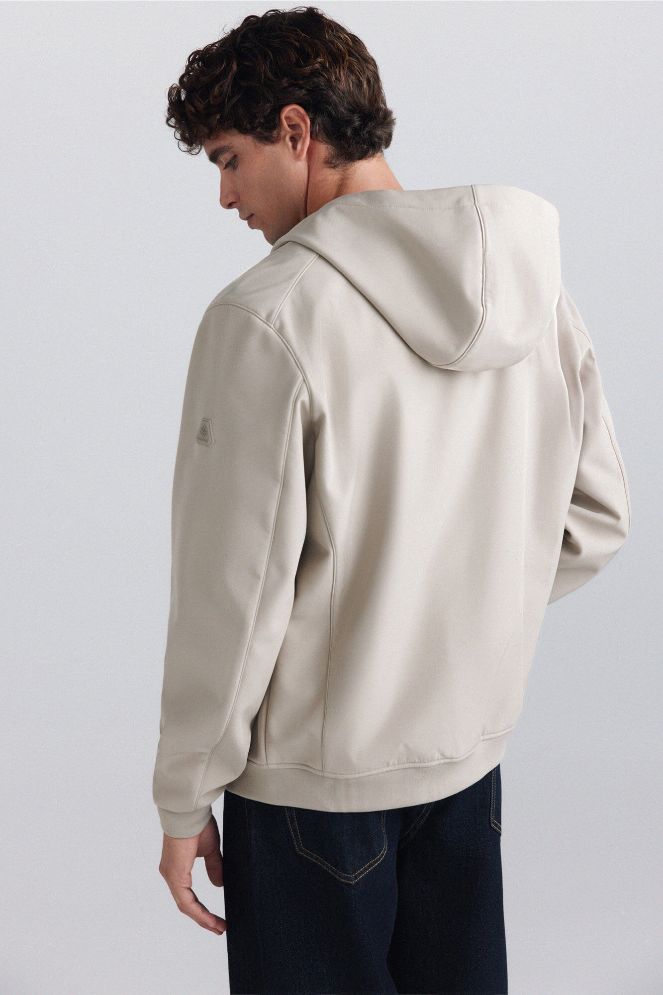 Springfield Chamarra softshell con capucha caf&eacute;