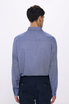 Springfield Camisa vestir bicolor azul
