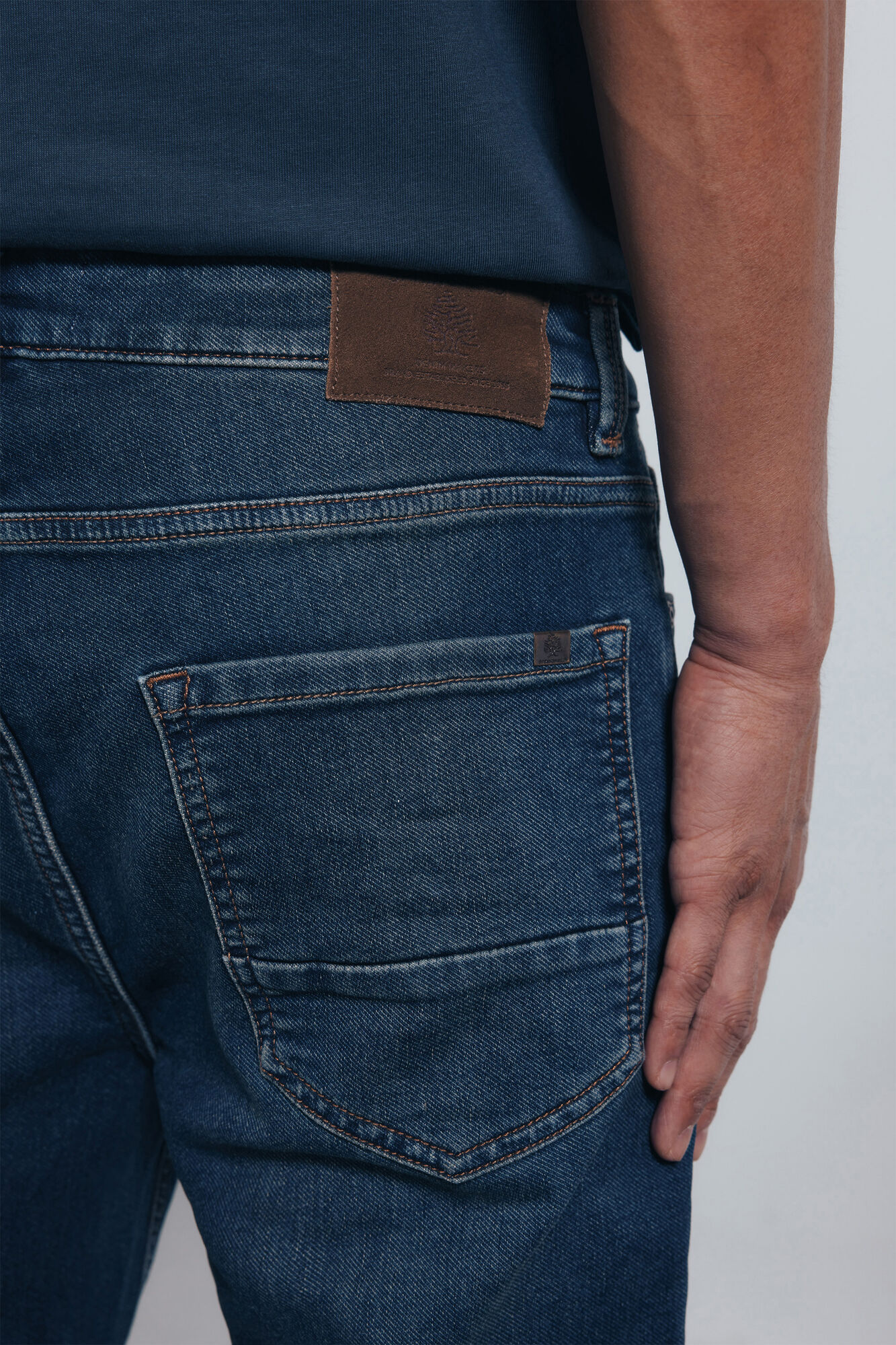 Springfield Jeans de denim de punto te&ntilde;idos y ajustados turquesa