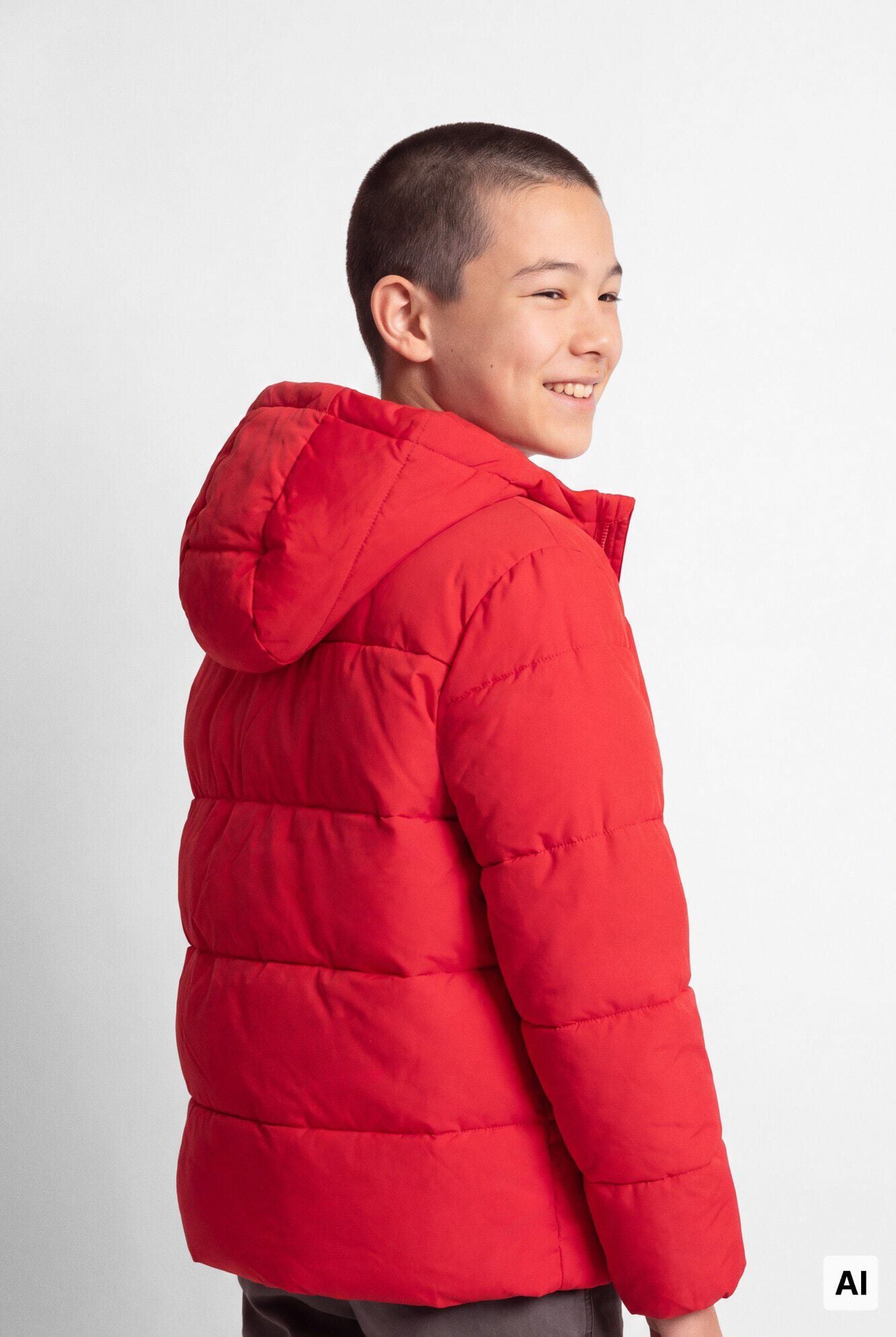 Springfield Kids Chamarra acolchada puffa parche ni&ntilde;o rojo