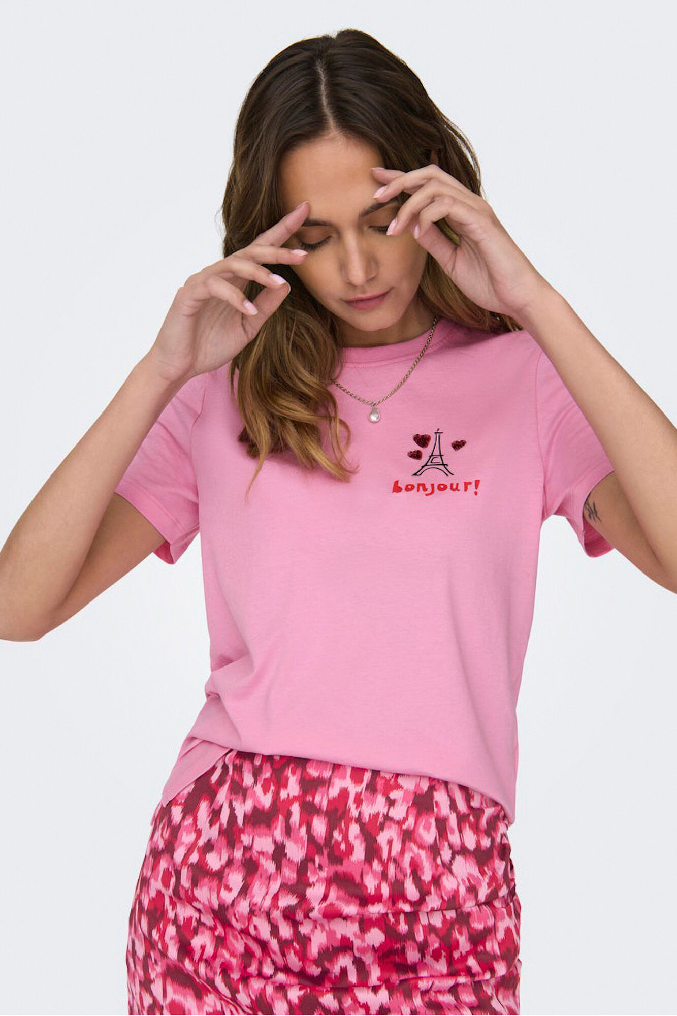 Only Playera de manga corta morado/lila