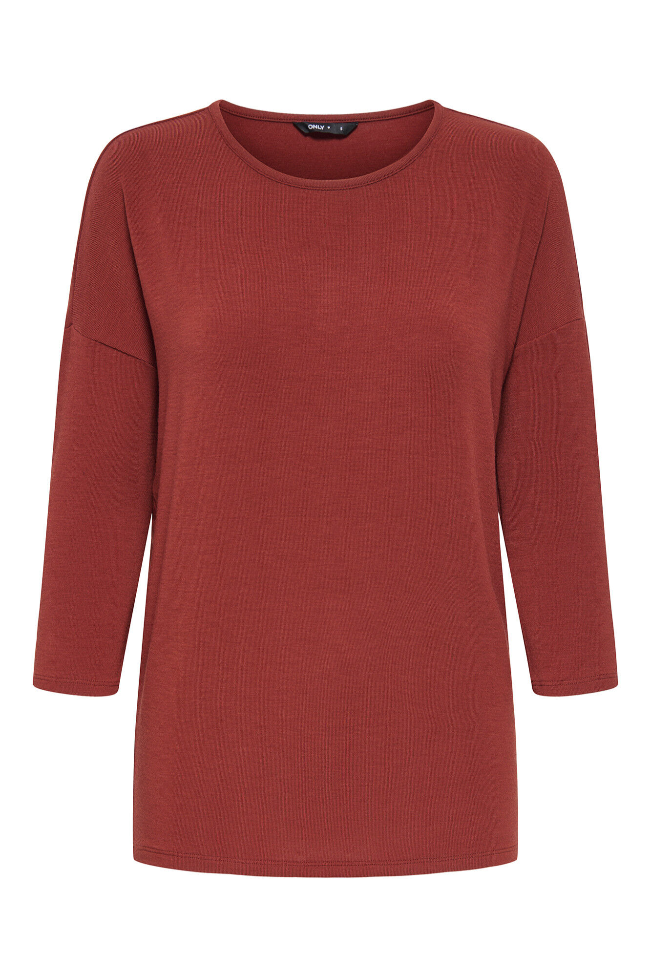 Only Playera de manga francesa rojo