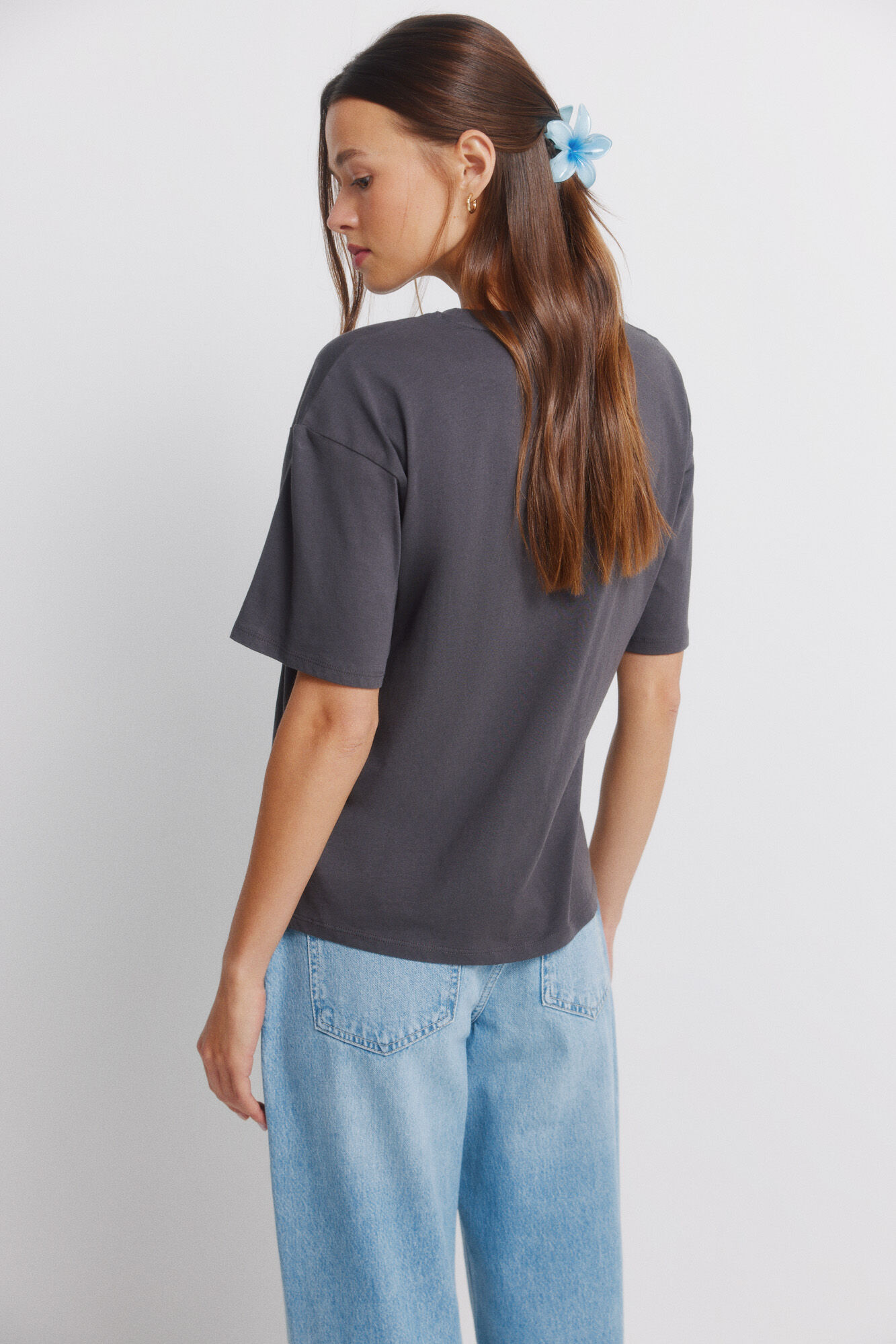 Springfield Playera manga corta tropical gris