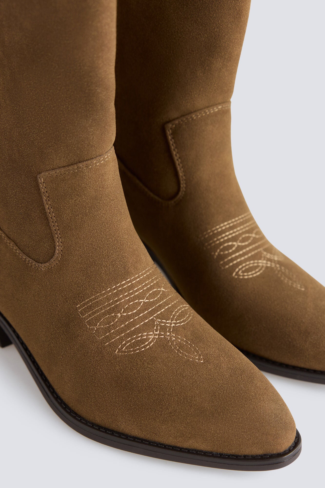 Springfield Botas altas cowboy efecto ante caf&eacute;