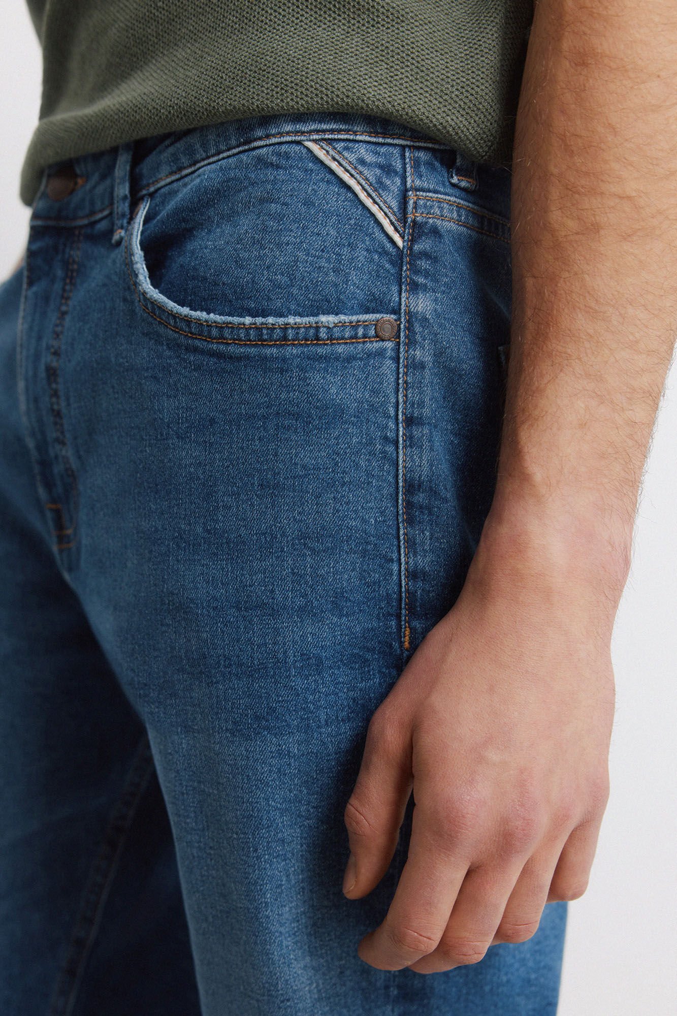 Springfield Jeans lavado medio slim fit azul