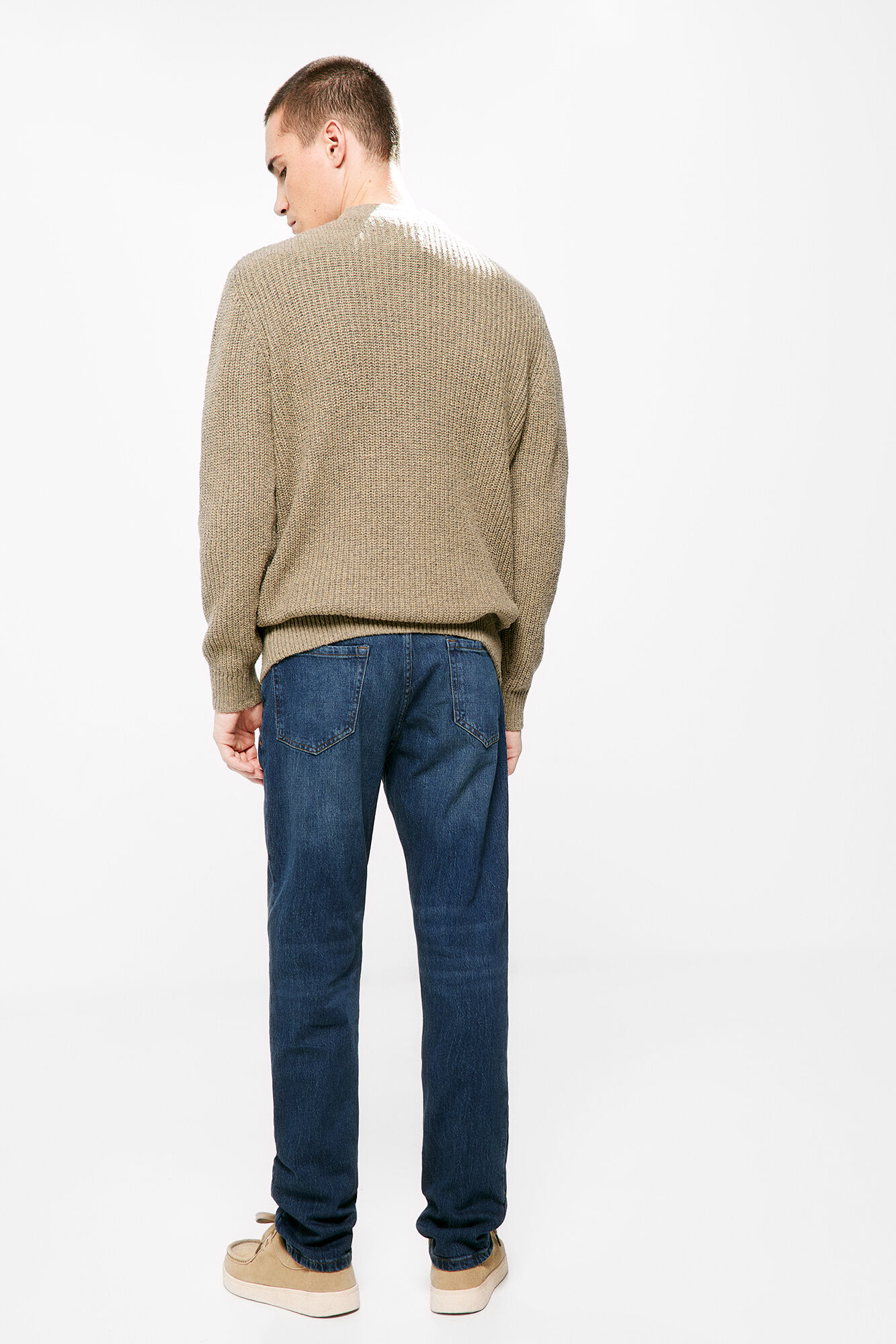 Springfield Jeans regulares lavado oscuro ensuciado turquesa