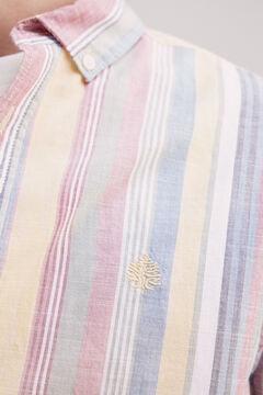 Springfield Camisa rayas algodón slub amarillo