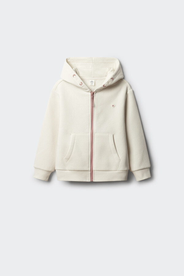 Springfield Kids Sudadera cremallera niña blanco