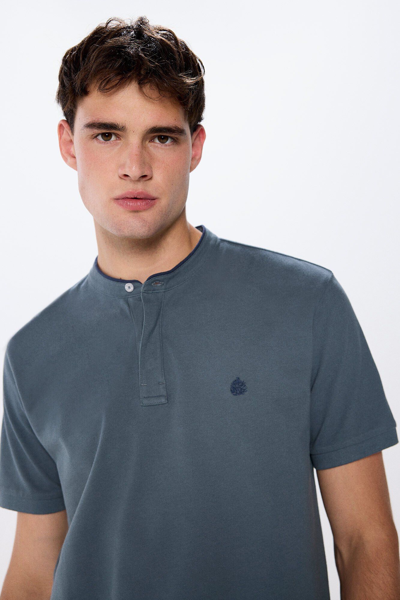 Springfield Polo  piqu&eacute; cuello mao regular fit azul