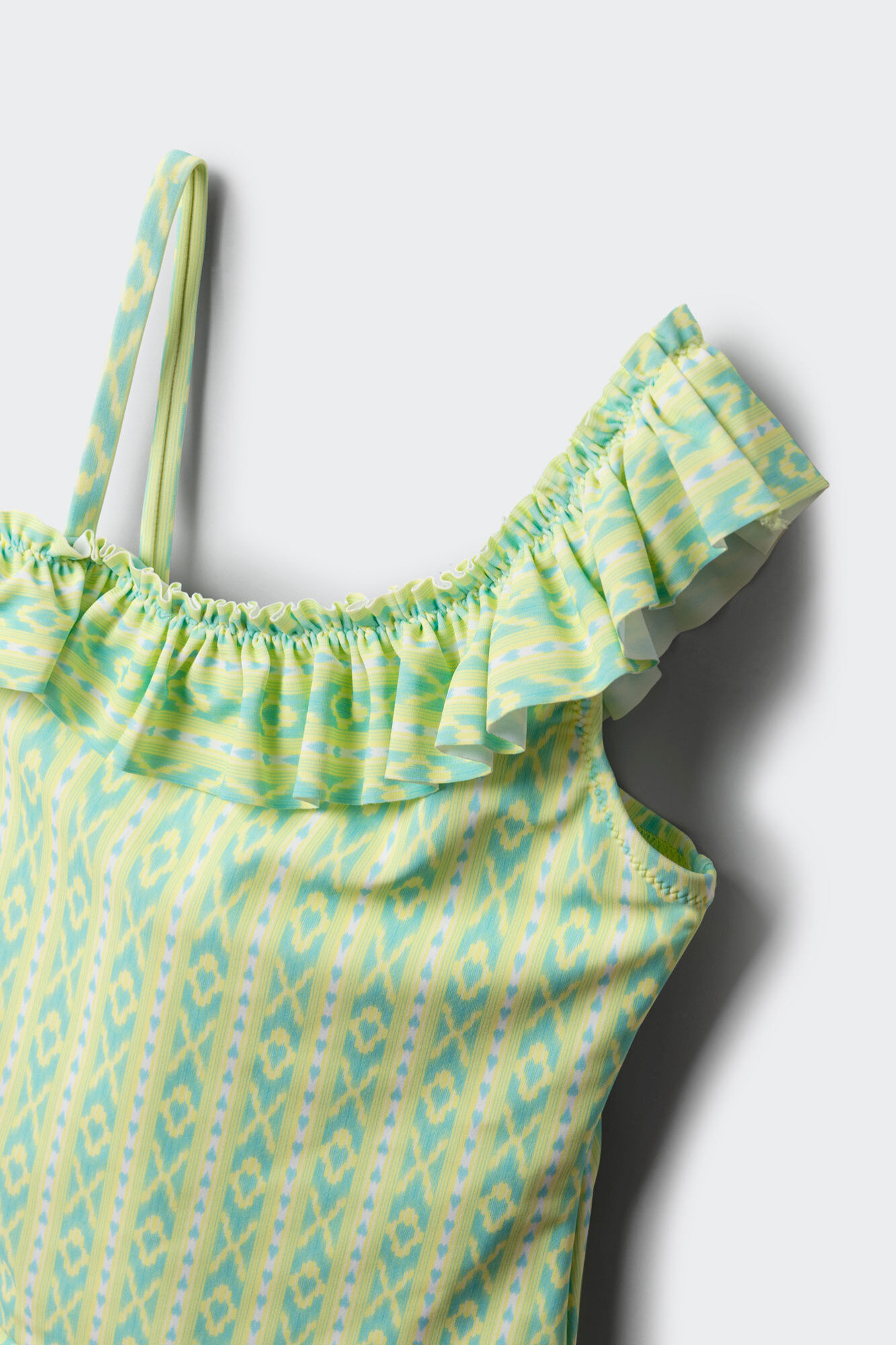 Springfield Kids Traje de ba&ntilde;o asim&eacute;trico ikat para ni&ntilde;a verde