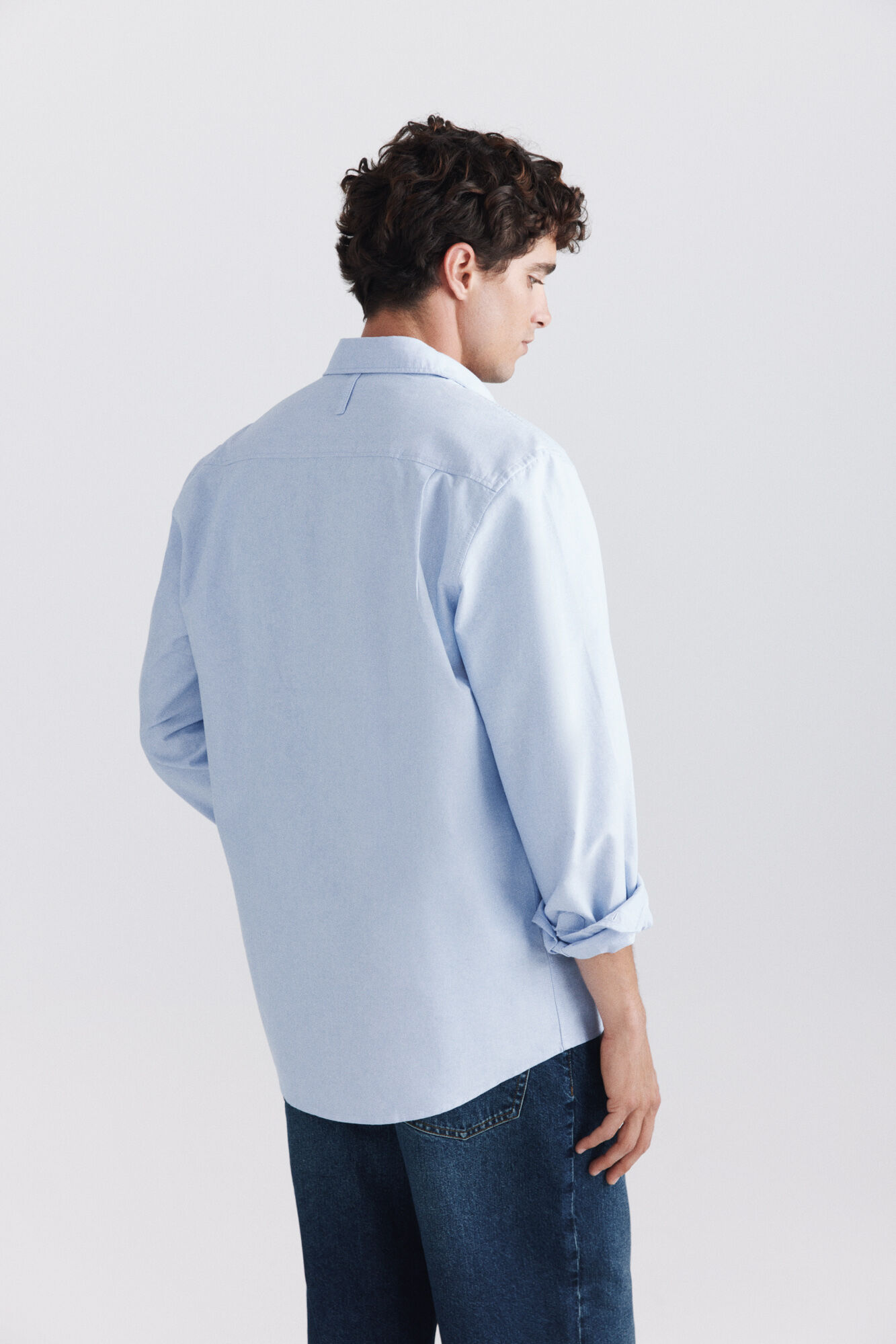 Springfield Camisa oxford azul