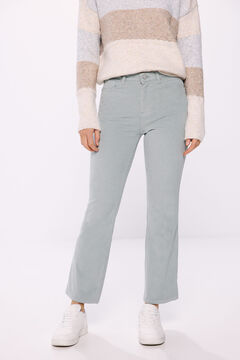 Springfield Pantalón pana kick flare verde