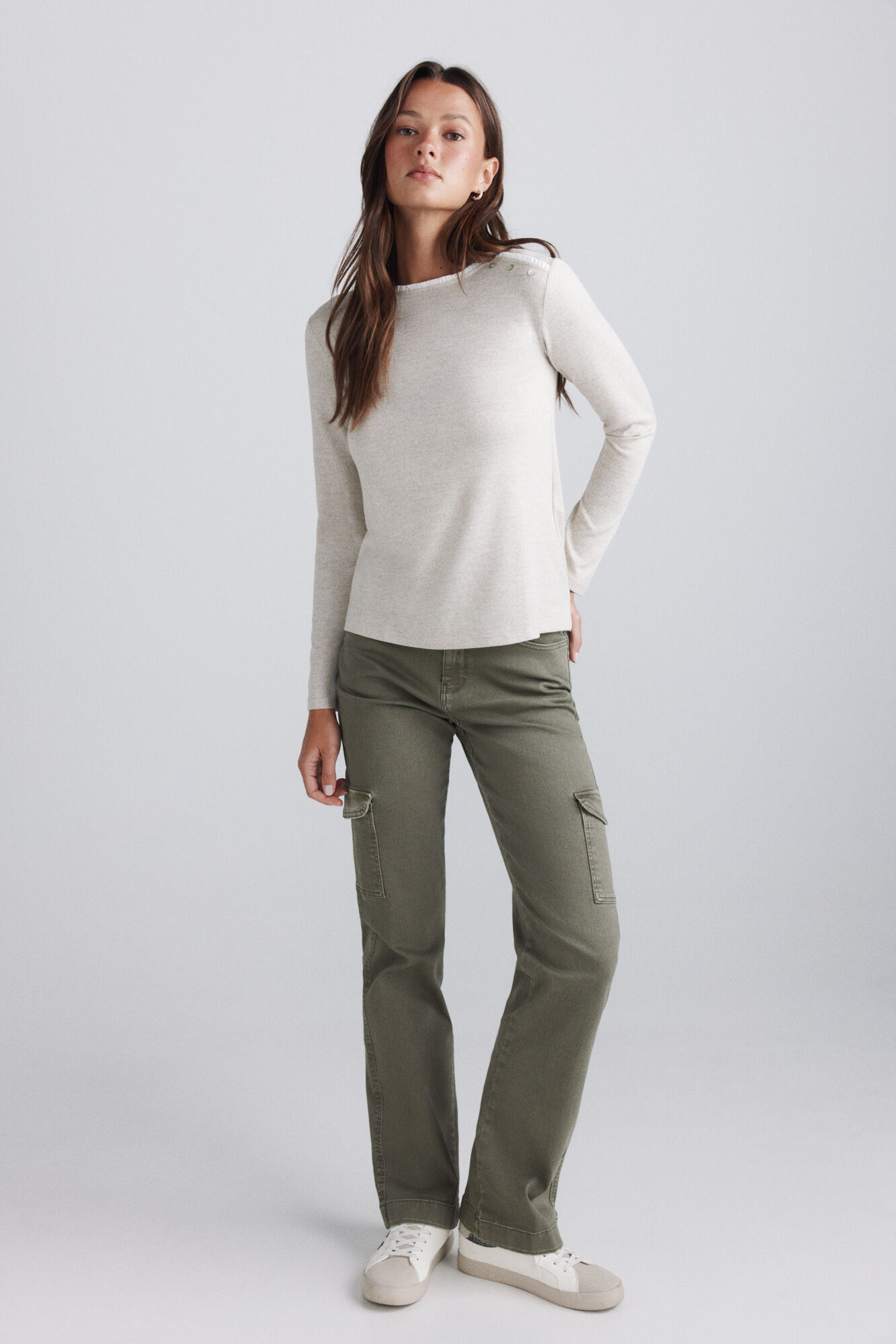 Springfield Playera cuello cervantes beige
