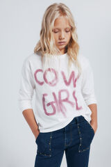 Springfield Playera cowgirl niña marfil