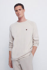 Springfield Jersey de cuello liso beige