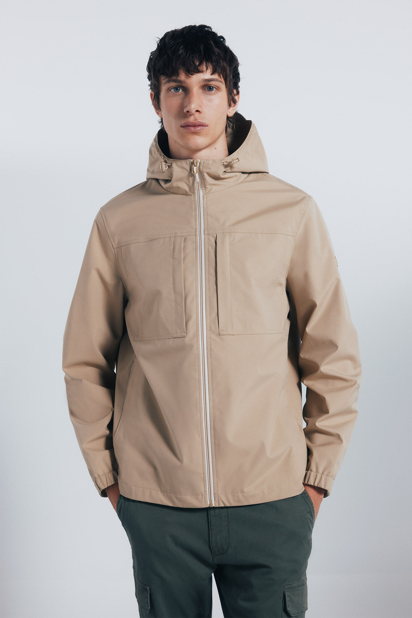 Springfield Parka t&eacute;cnica beige
