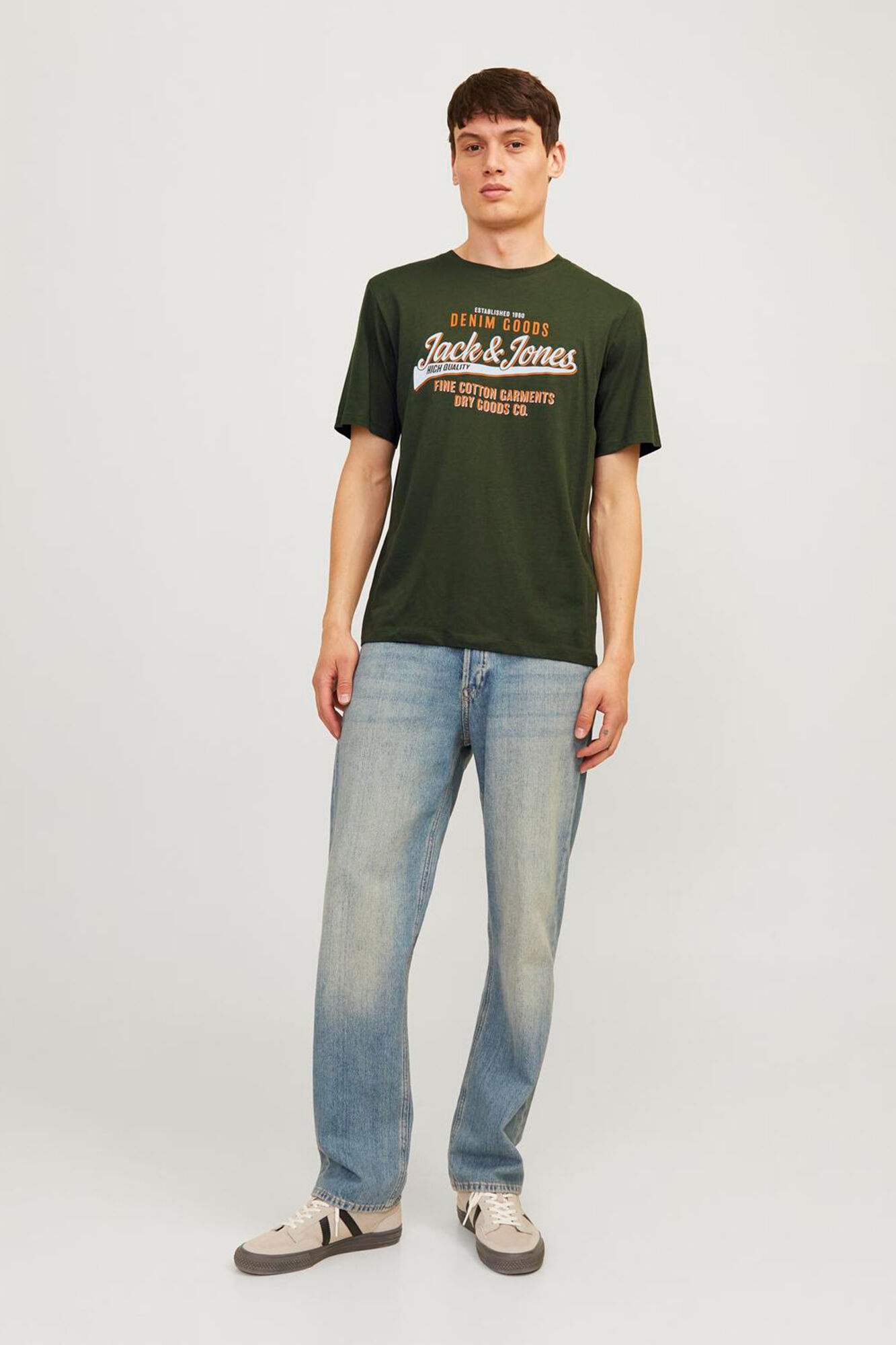 Jack & Jones Playera est&aacute;ndar fit verde