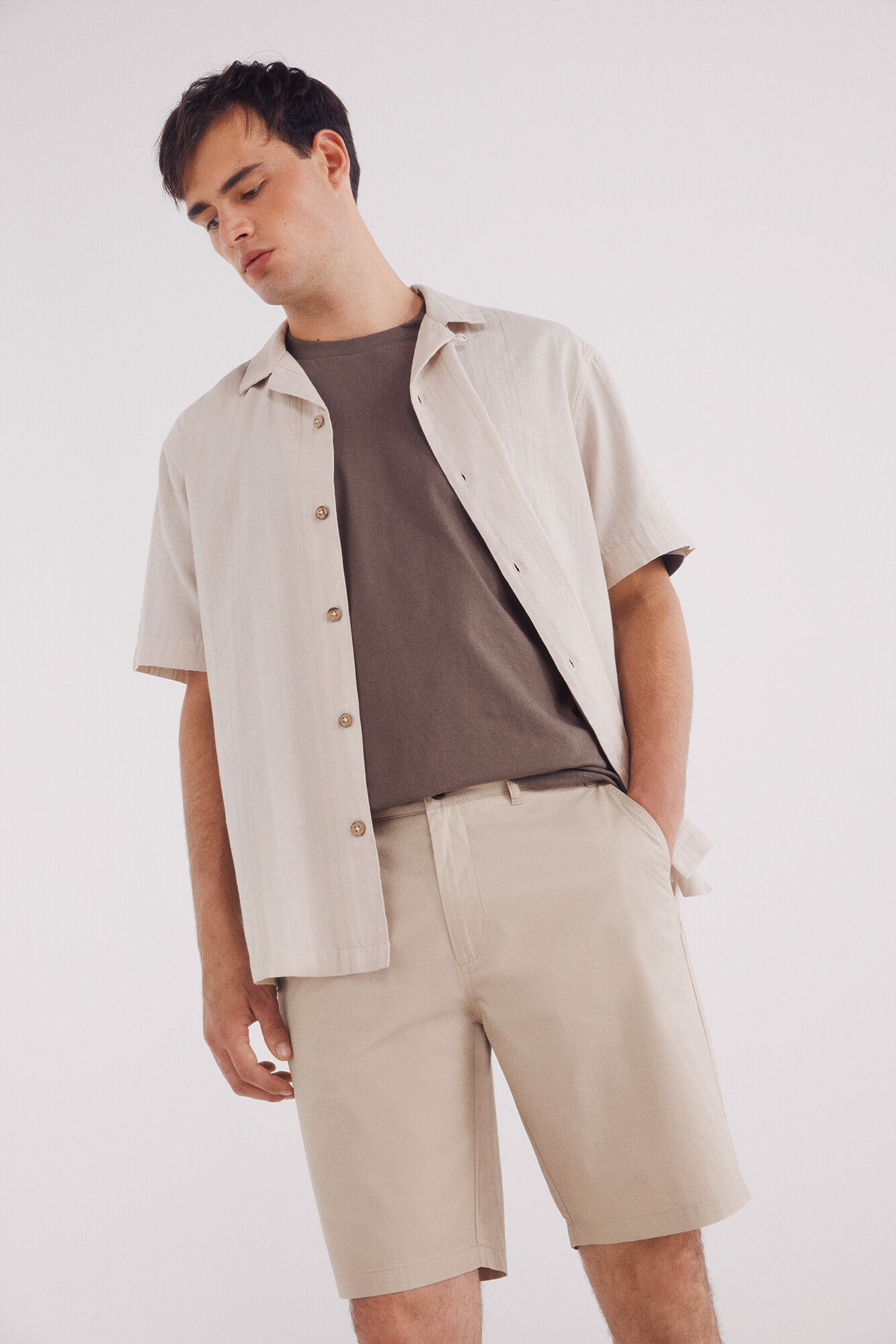 Springfield Bermuda ligera comfort fit caf&eacute;