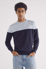Springfield Suéter básico color block marino