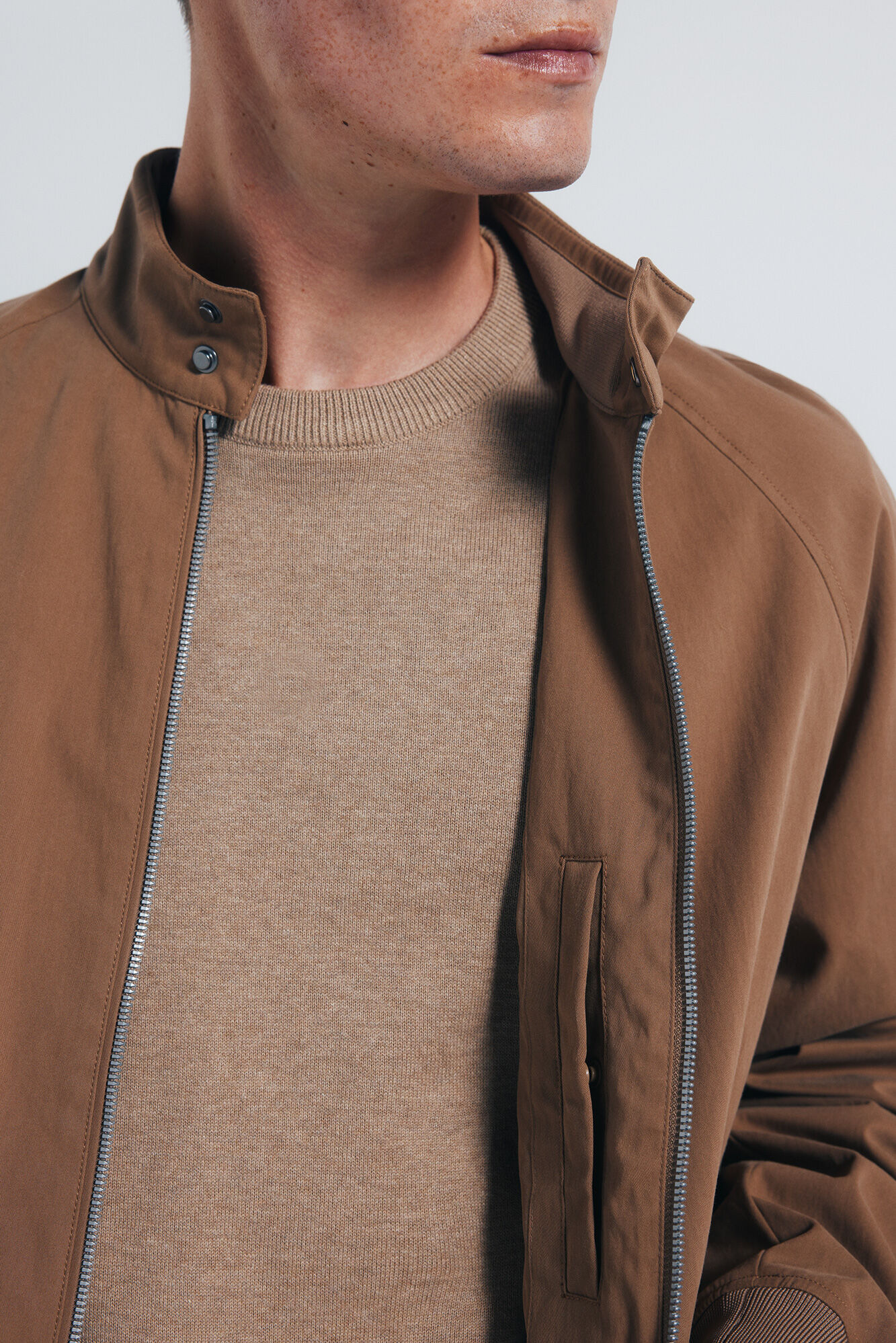 Springfield Chamarra algod&oacute;n beige