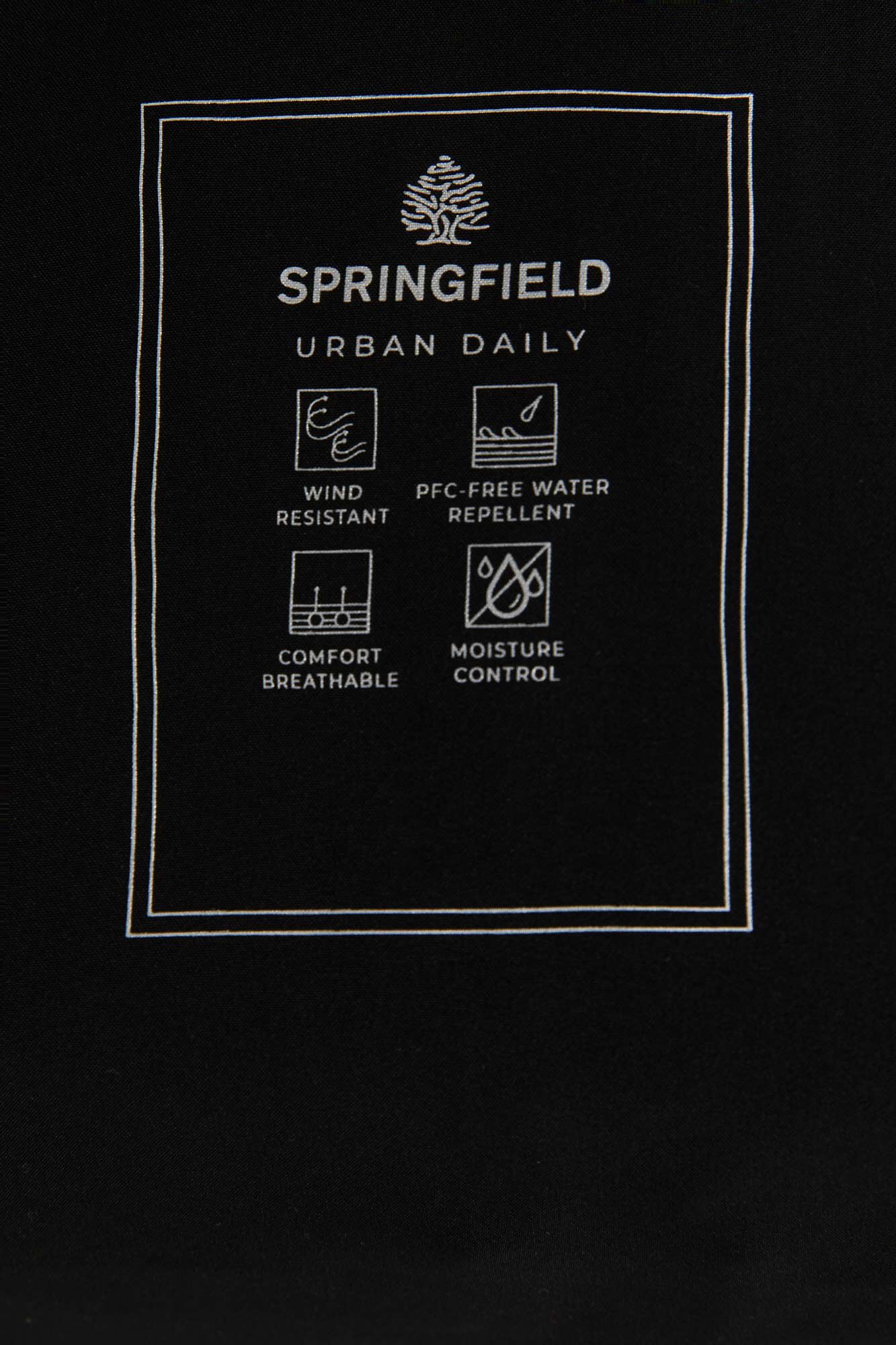 Springfield Parka t&eacute;cnica capucha beige