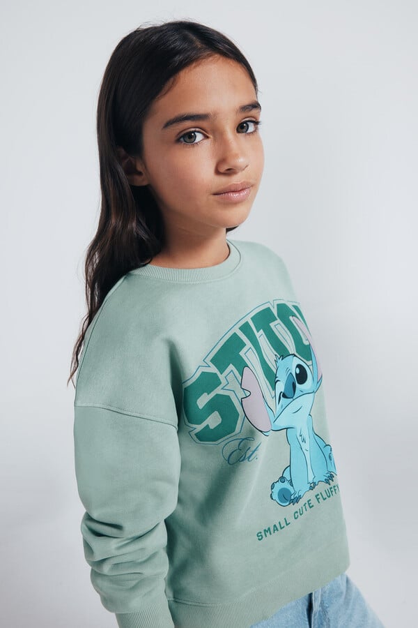 Springfield Kids Sudadera "Lilo & Stitch" niña verde