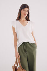 Springfield Blusa volantes café