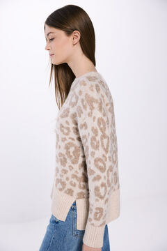 Springfield Suéter intarsia animal beige