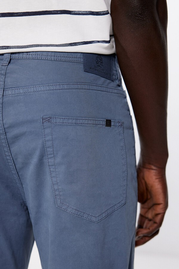 Springfield Pantalón 5 bolsillos ligero color slim lavado azul medio