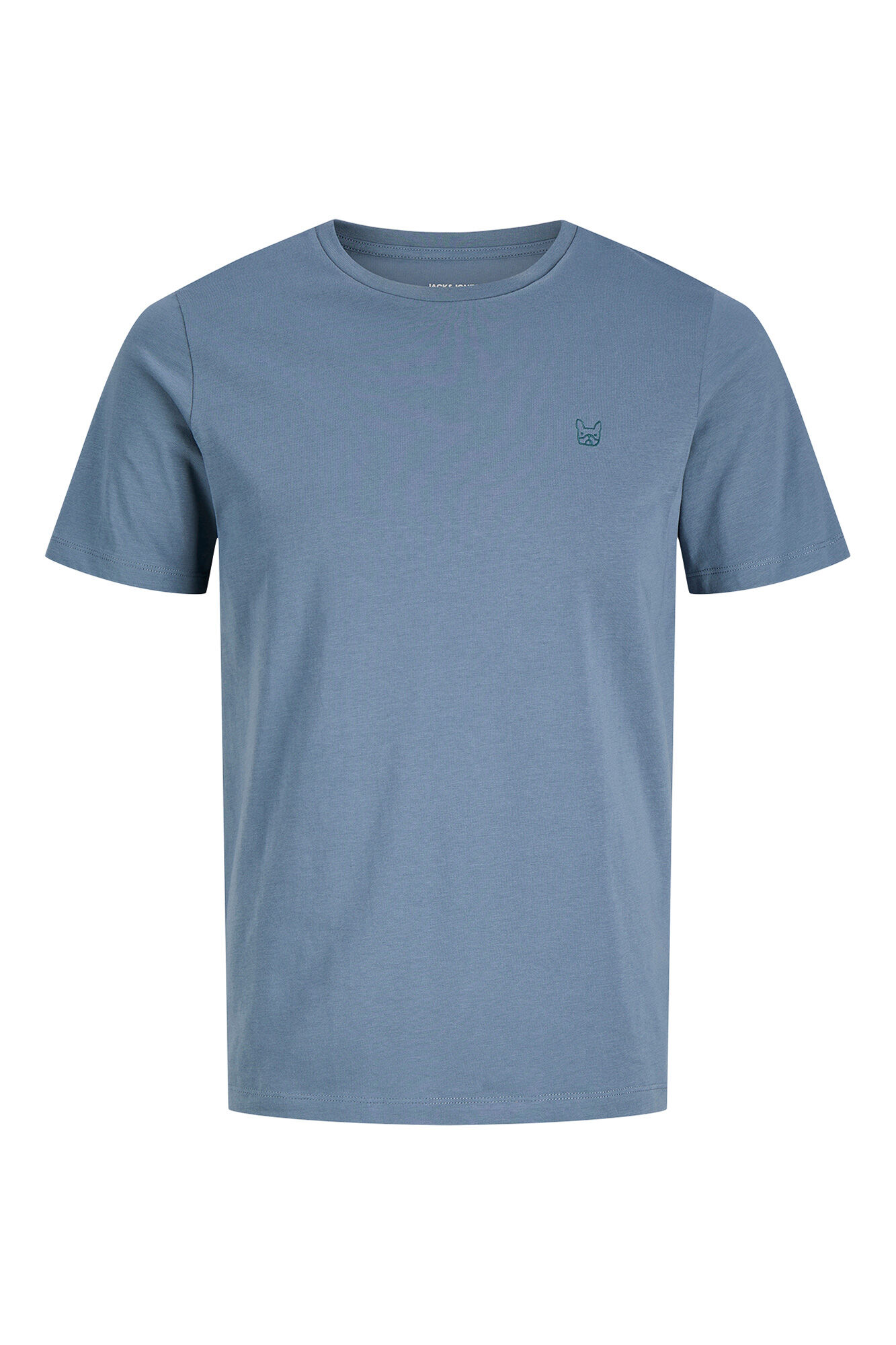 Jack & Jones Playera slim fit de algod&oacute;n con logo icono gris