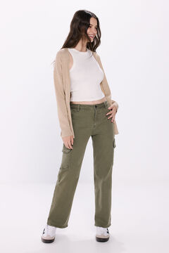 Springfield Pantalón cargo algodón khaki