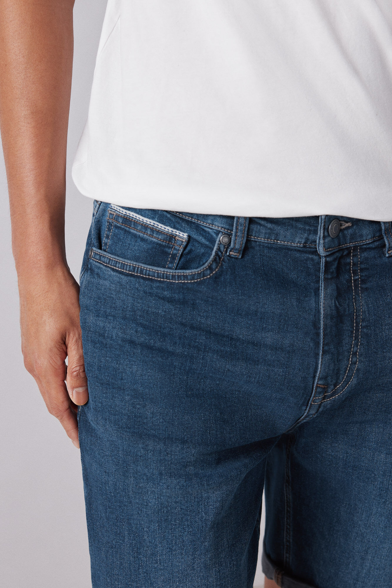 Springfield Bermuda vaquera slim fit azul oscuro azul