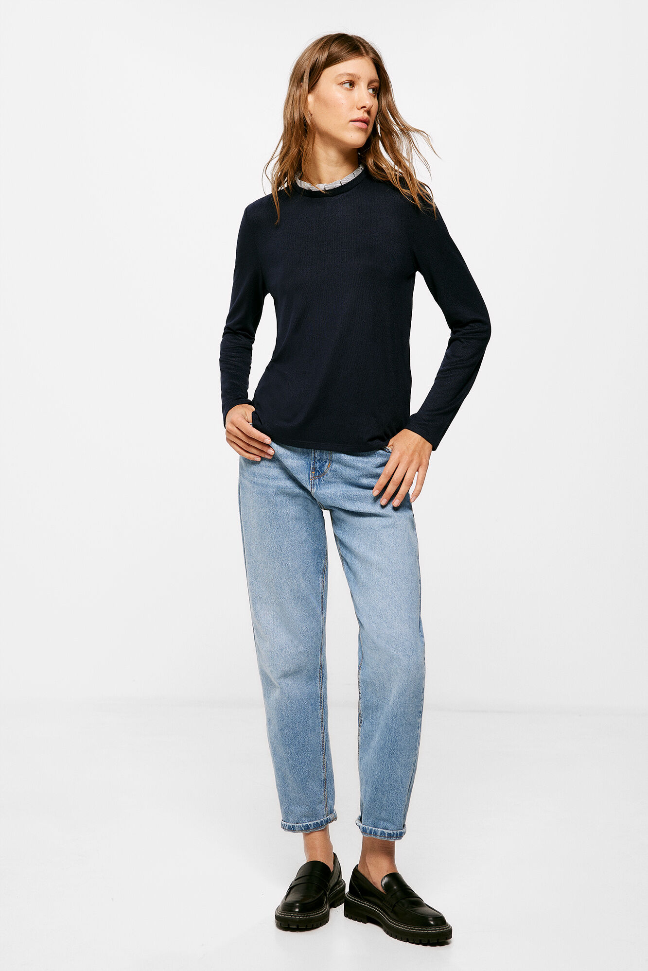 Springfield Playera Cuello Bimateria