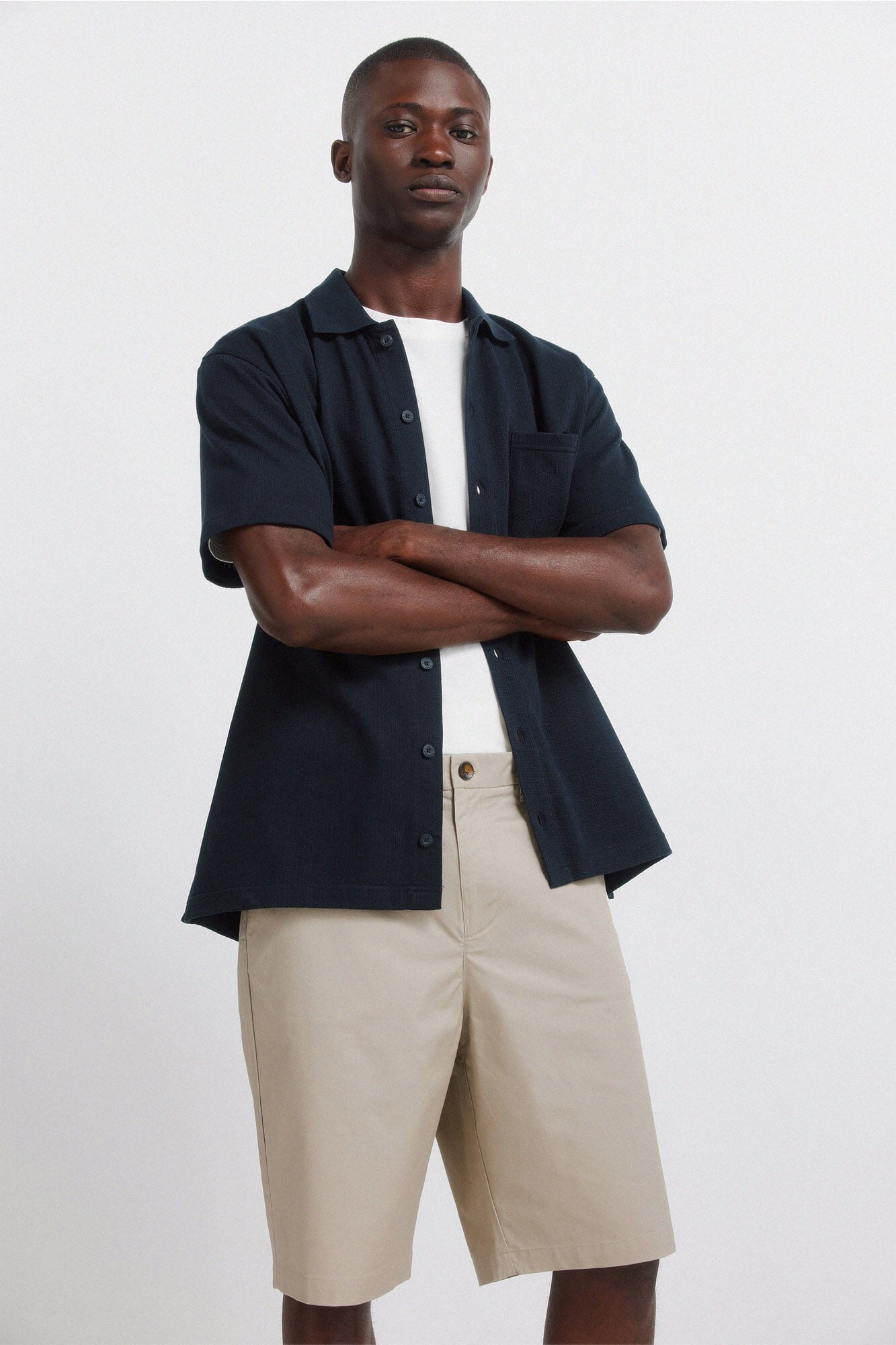 Springfield Bermudas de algod&oacute;n relaxed fit caf&eacute;