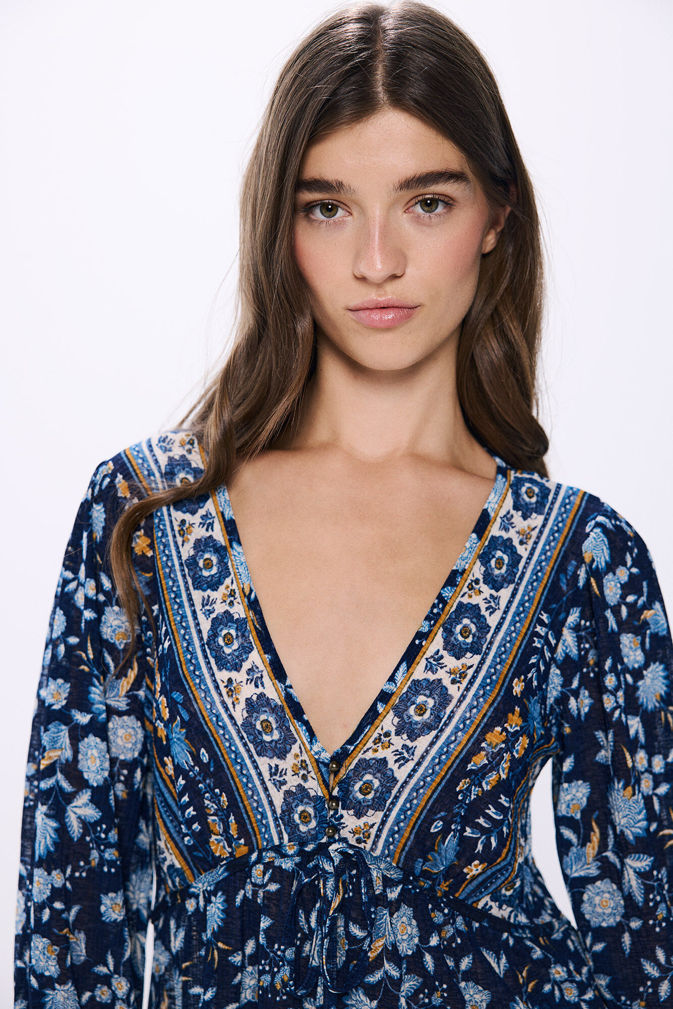 Springfield Blusa estampado mix azulado