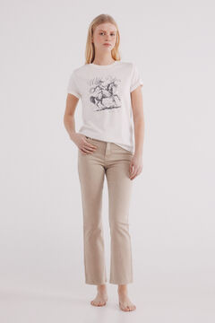 Springfield Playera gráfica beige
