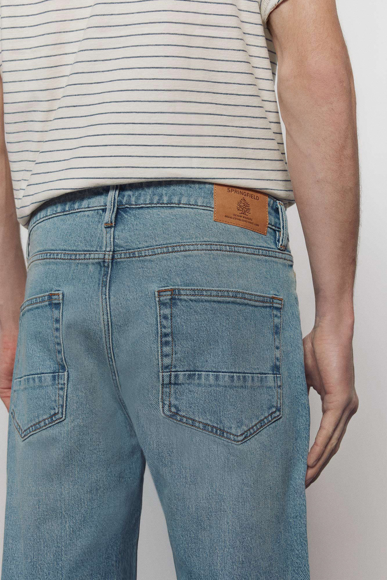 Springfield Jeans sobretintado slim fit azul